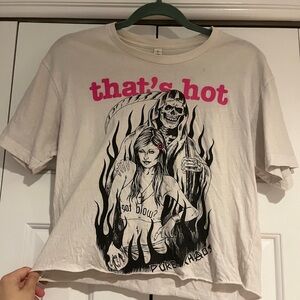 PARIS HILTON size small “that’s hot, got blow” crop top